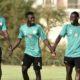 Cheikh Ndoye - Idrissa Gana Gueye - Pape Alioune Ndiaye à l'entraînement à Saly (Crédit : Fsf.sn)