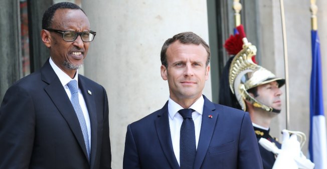 Le président rwandais Paul Kagame reçu à l'Élysée par Emmanuel Macron