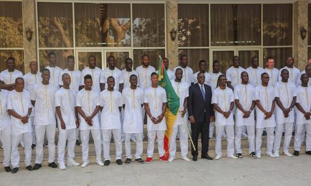 Les Lions avec Macky Sall