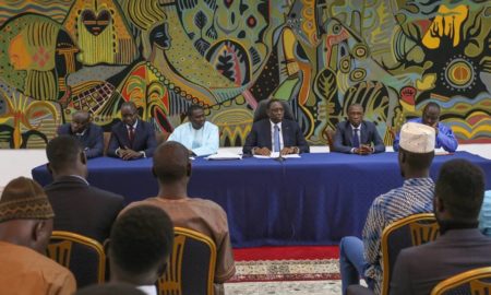 Macky Sall recevant les étudiants (Crédit - Facebook Présidence de la République)