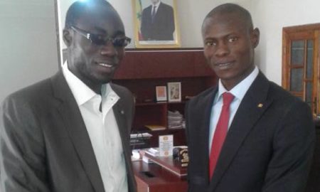 Baba Thioune Avec le Ministre de la Jeunesse Pape Gorgui Ndong