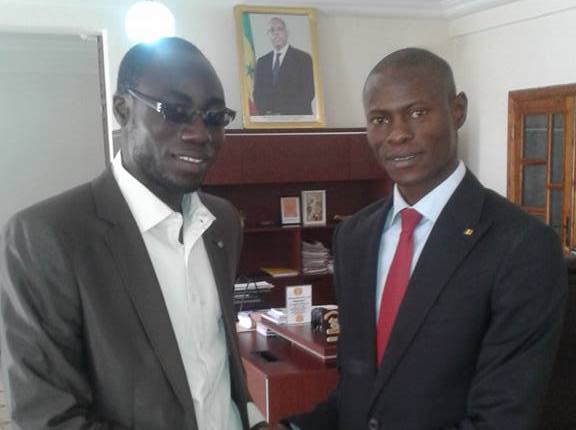 Baba Thioune Avec le Ministre de la Jeunesse Pape Gorgui Ndong