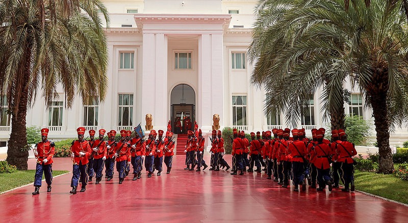 Des gardes rouges au Palais Présidentielle à Dakar (Ph)