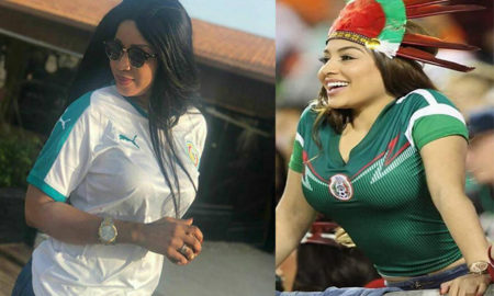 Supporters Sénégal et Mexique Coupe du Monde Mondial