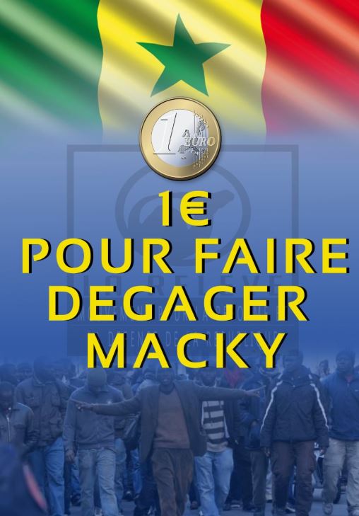 Affiche 1€ Pour faire dégager Macky Sall 