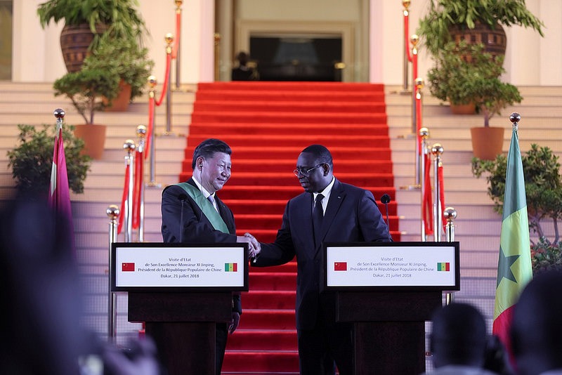 Macky Sall recevant Xi Jinping