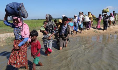 Des Rohingyas fuyant la Birmanie