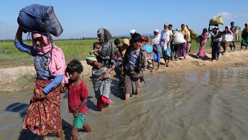 Des Rohingyas fuyant la Birmanie