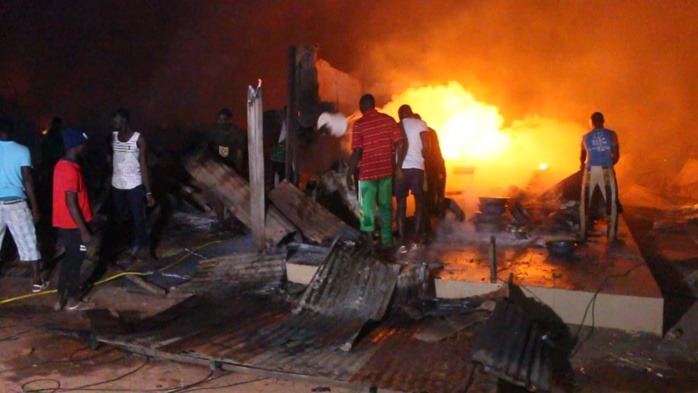 Le marché Tilène de Ziguinchor en feu incendie