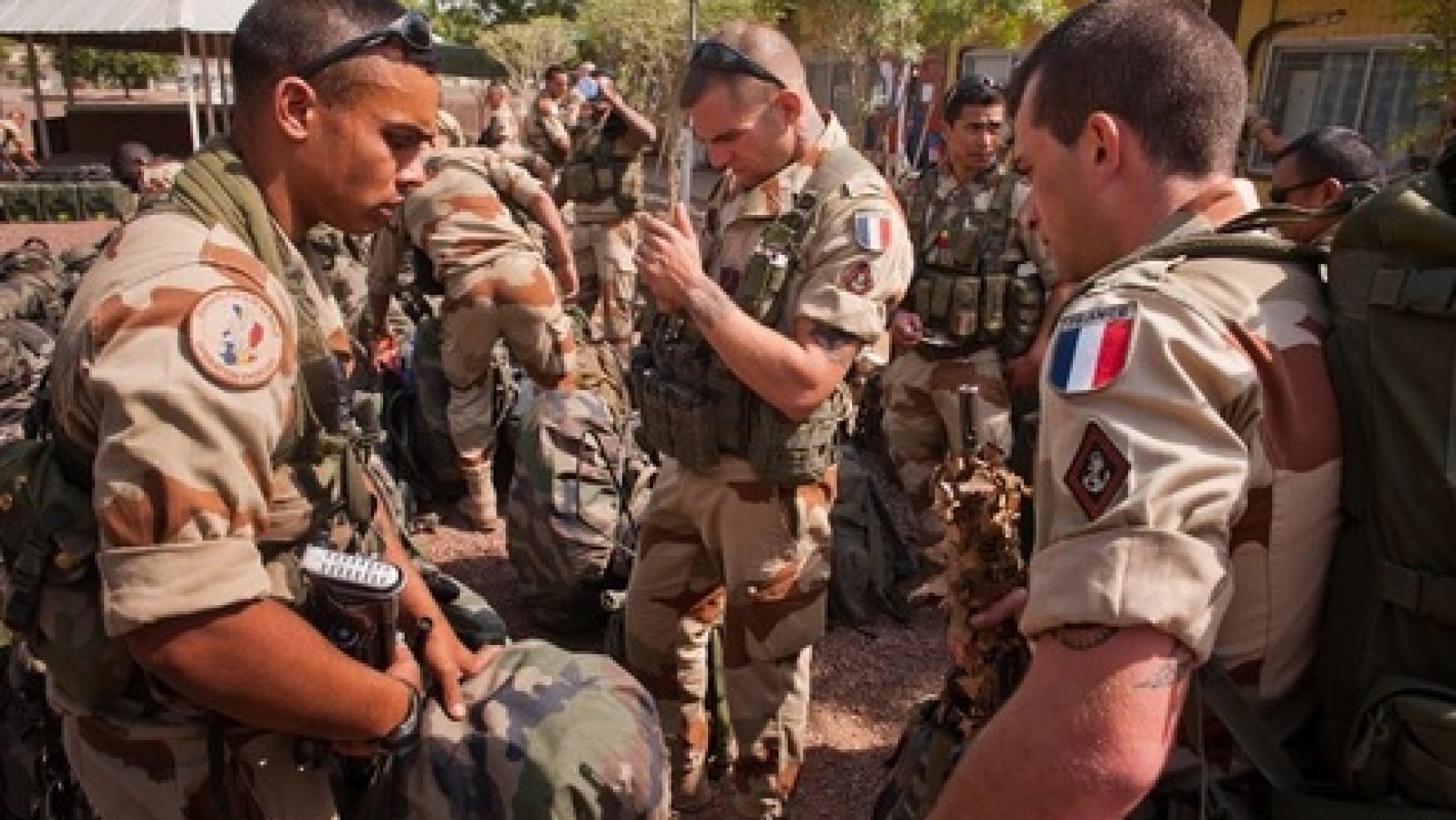 Des Militaires soldats Français au Mali