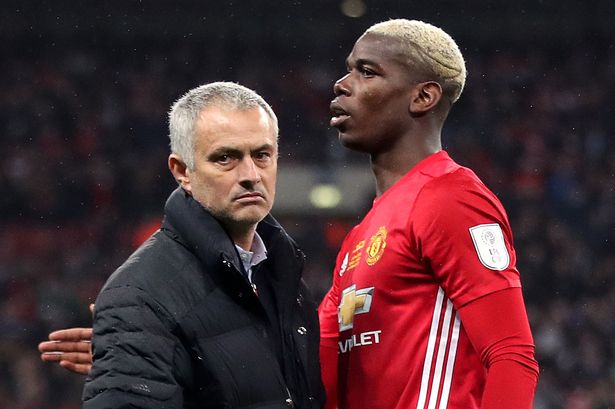 Paul Pogba et José Mourinho