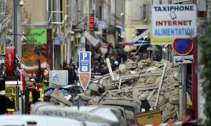 Les ruines de l’immeuble