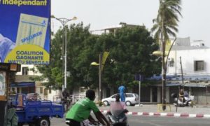 Affiche campagne Wade à Dakar