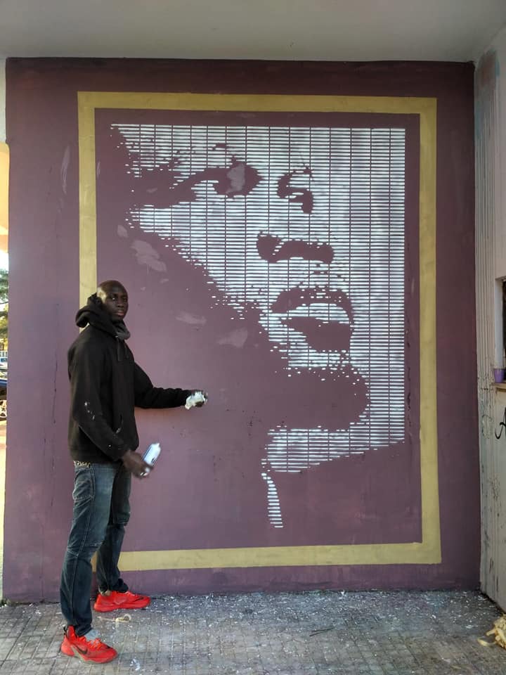 (10 photos) Incroyable: Le portrait de Ousmane Sonko peint sur un mur en Italie