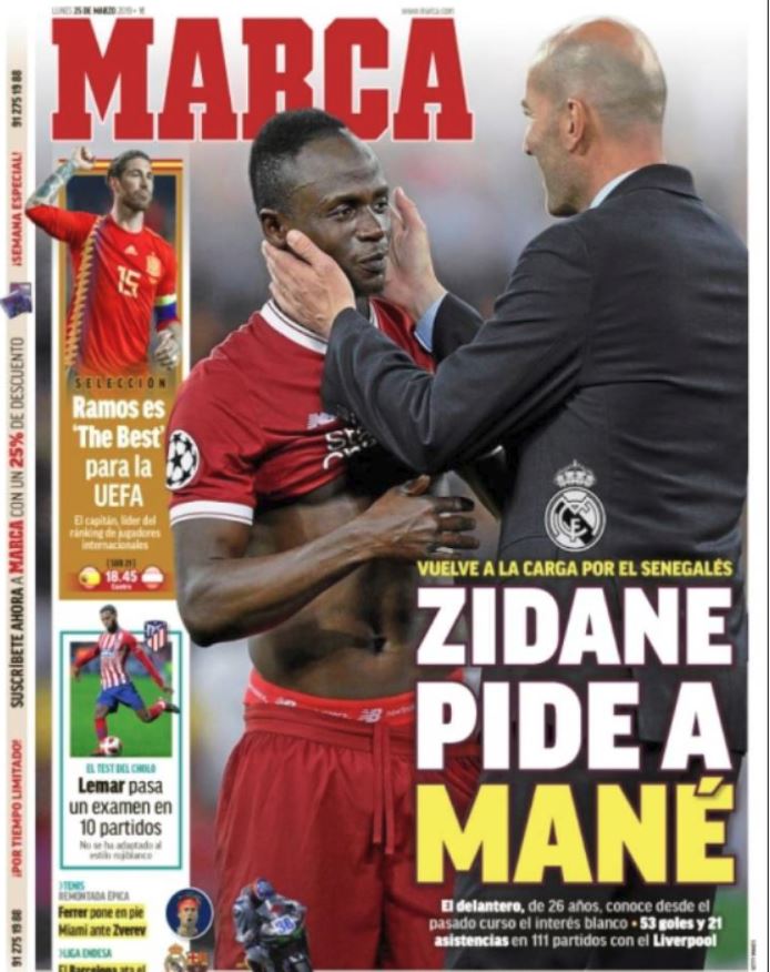 Marca Journal Zidane Sadio Mane