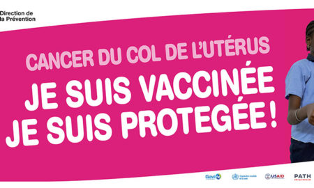 Affiche de campagne sensibilisation sur le cancer du col de l'utérus