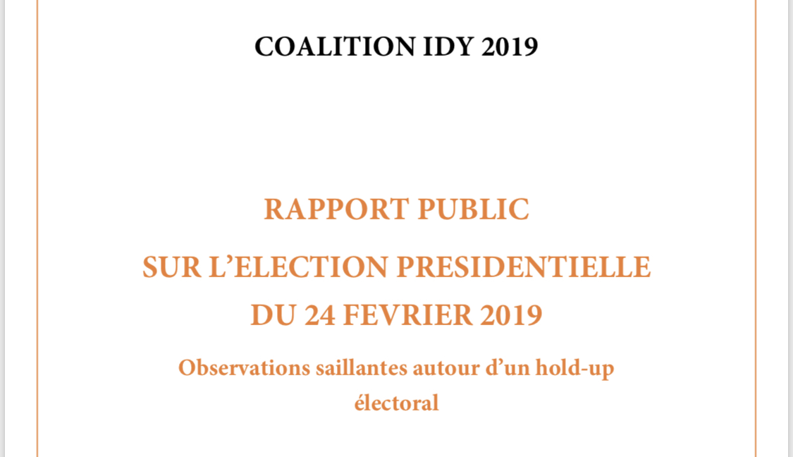 Livre blanc : les grandes lignes du rapport public sur la Présidentielle du 24 février 2019 de la coalition Idy2019