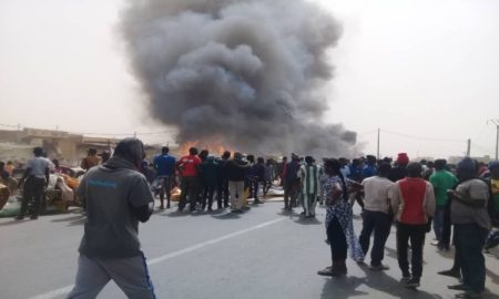 Urgent : incendie sur l'avenue Blaise Diagne à Dakar