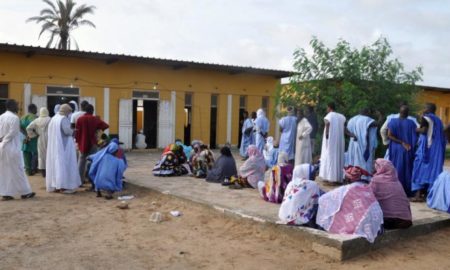 Bureau de vote à Nouakchott Mauritanie élection