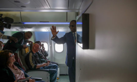 Macky Sall à bord d'Air Senegal