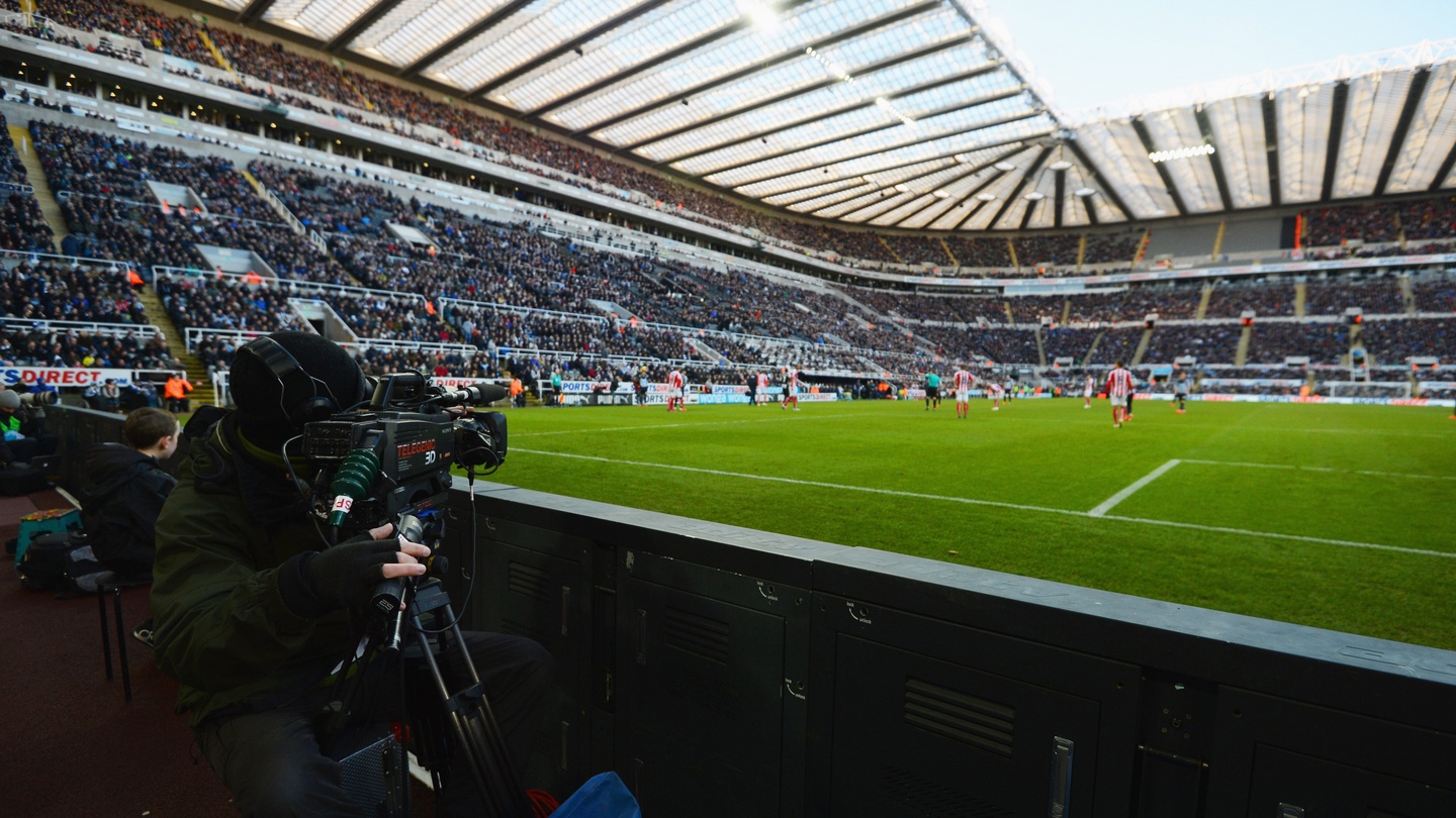 Télé Caméraman cadreur Premier league football stade