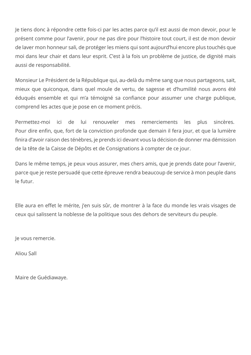 Urgent - Bousculé dans l'affaire PetroTim : Aliou Sall petit frère de Macky Sall démissionne de la Caisse de dépôts et de consignations