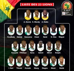 Liste des 23 lions pour la Can 2019 : Santy Ngom et Sidy Sarr quitte la tanière