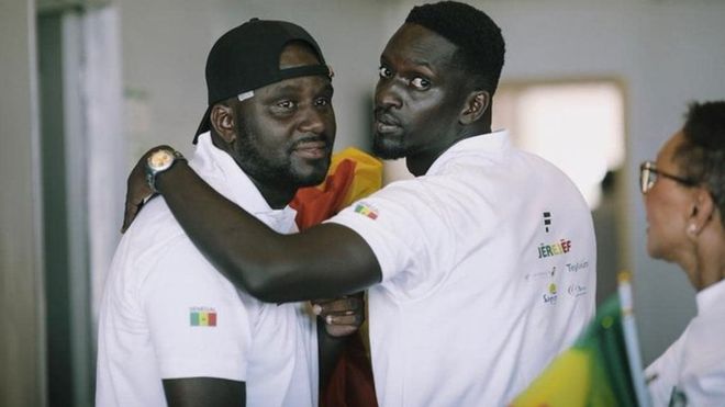 Les deux pilotes sénégalais Birame Coulibaly et Maodo Ndiaye1