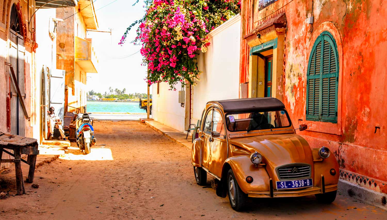 Une rue à Saint Louis du Sénégal