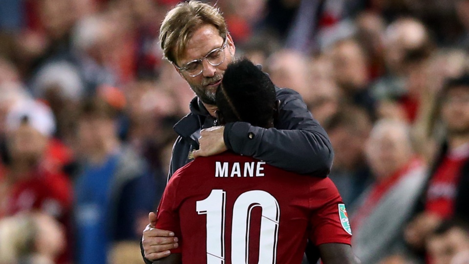 Sadio Mané et Jurgen Klopp