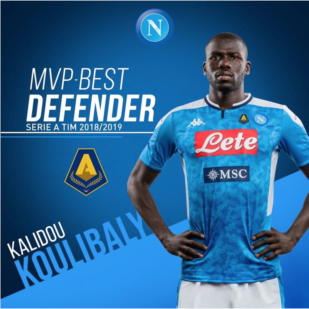 Série A : Kalidou Koulibaly meilleur défenseur de la saison 2018/2019 (Officiel)