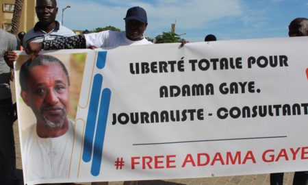 Manifestation de soutien au Journaliste Adama Gaye