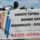 Manifestation de soutien au Journaliste Adama Gaye