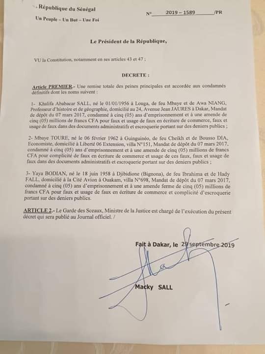 Urgent : Macky Sall libère Khalifa Sall et Cie et confirme la détente politique au Sénégal