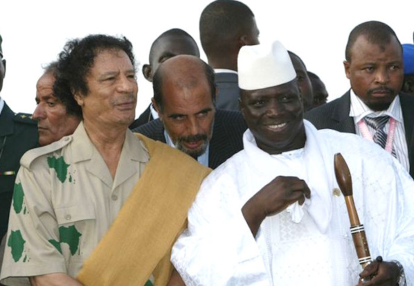 Yaya Jammeh et Mouammar Kadhafi