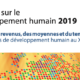 Couverture Indice de Développement Rapport Humain 2019