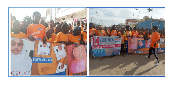 Une manifestation contre les Violences faites aux filles et au femmes à Dakar