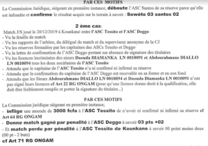 Phases Nationales de l'ONGAM Kolda 2019 : Déggo de Kaolack gagne par pénalité Téssito de Kolda