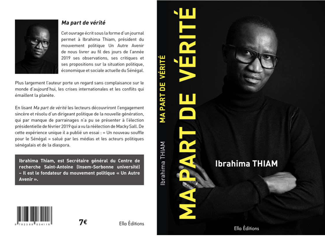 «Ma part de vérité»: les bonnes feuilles du nouveau livre de Ibrahima Thiam