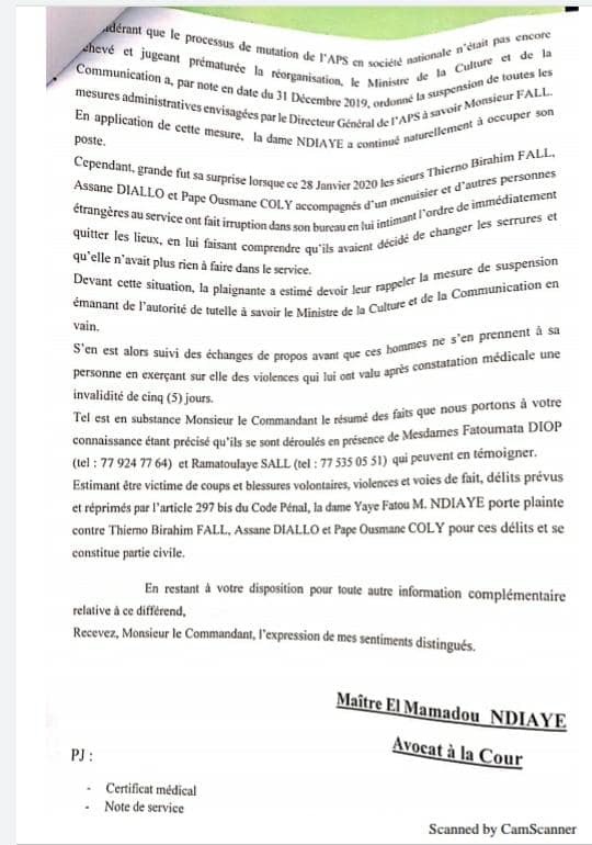 Agence de presse sénégalaise: plainte contre le DG, le Comptable et un Technicien