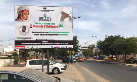 Affiche publicitaire Journée Dieureudieufé Baye Niass à Dakar