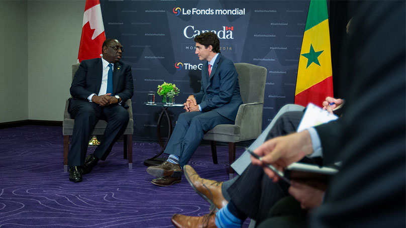 Justin Trudeau et Macky Sall