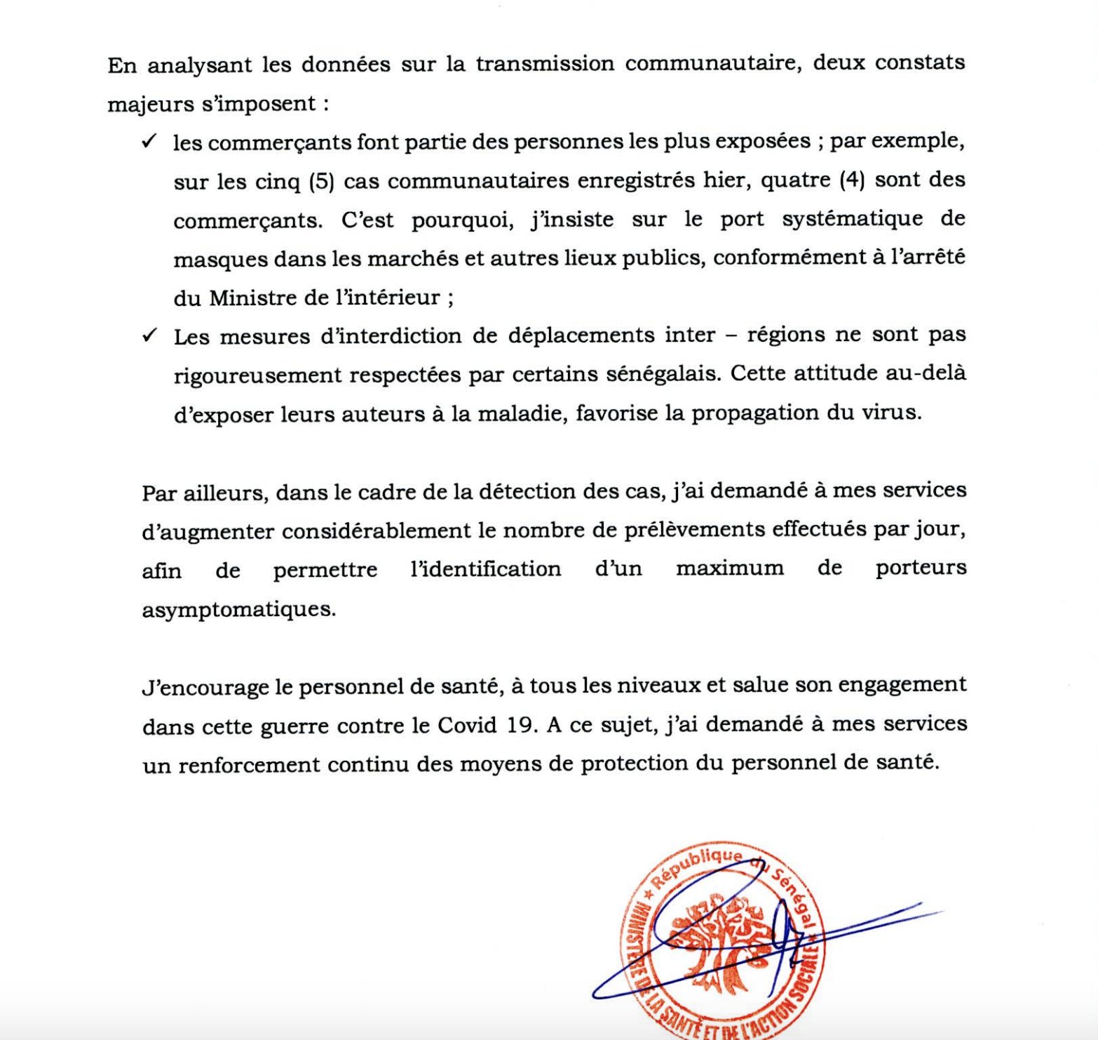 Coronavirus : avec 66 nouveaux cas, le Sénégal dépasse la barre des 500 cas... un cas en réanimation