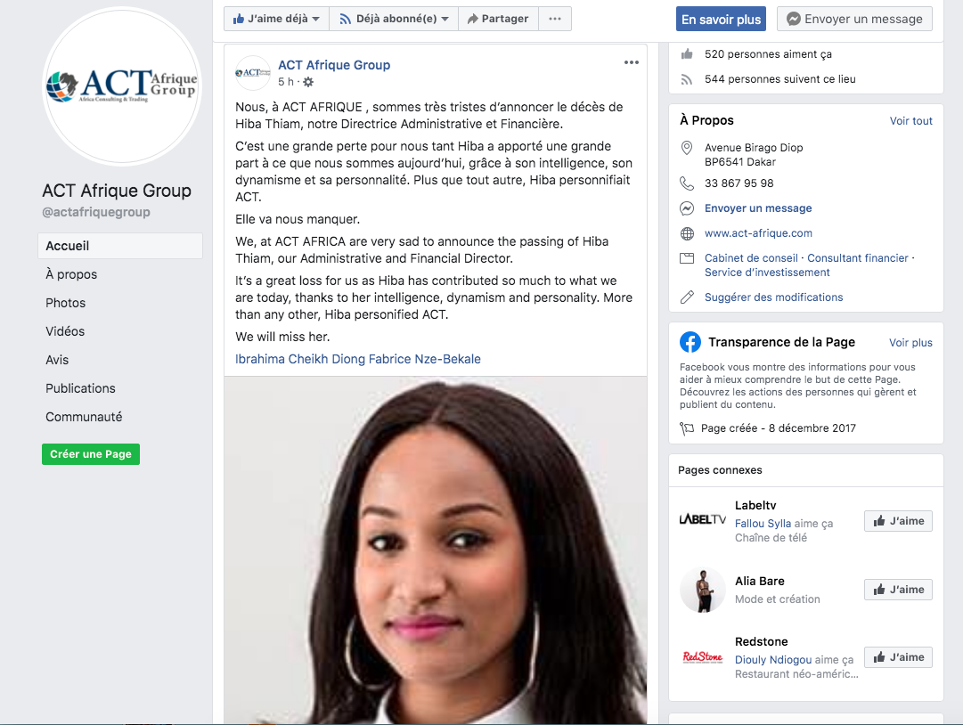 Affaire Dame Amar : 10 photos de Hiba Thiam, la fille retrouvée morte aux Almadies