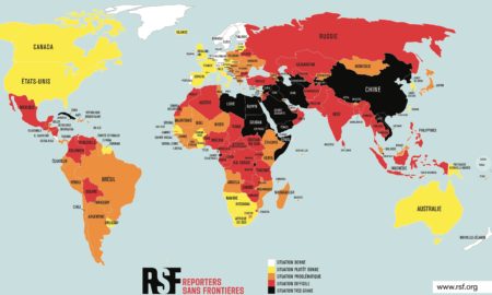 CARTE Classement mondial de la liberté de la presse 2020