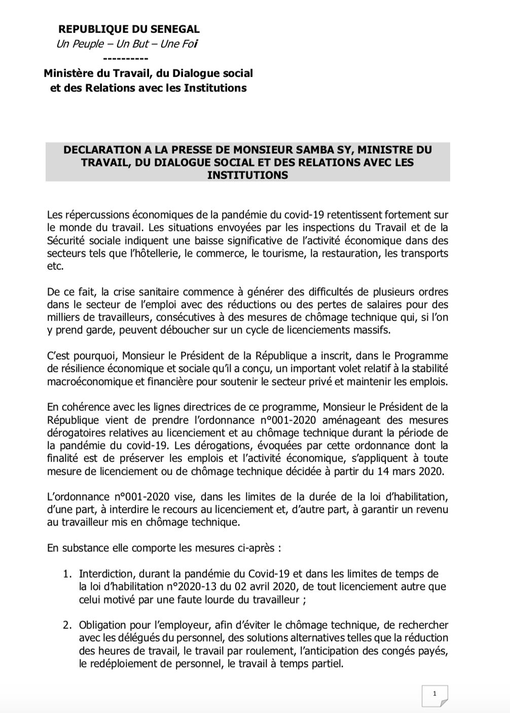 Covid-19 et travail : l'État interdit tout licenciement