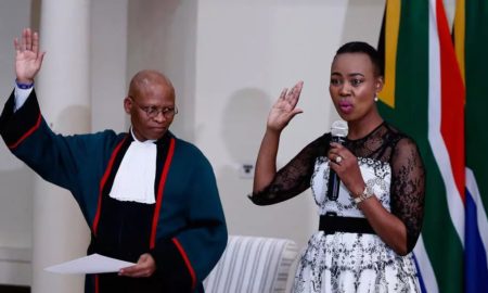La ministre sud-africaine de la Communication Stella Ndabeni-Abrahams