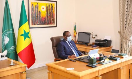 Le président Macky Sall en visioconférence Union Africaine 1