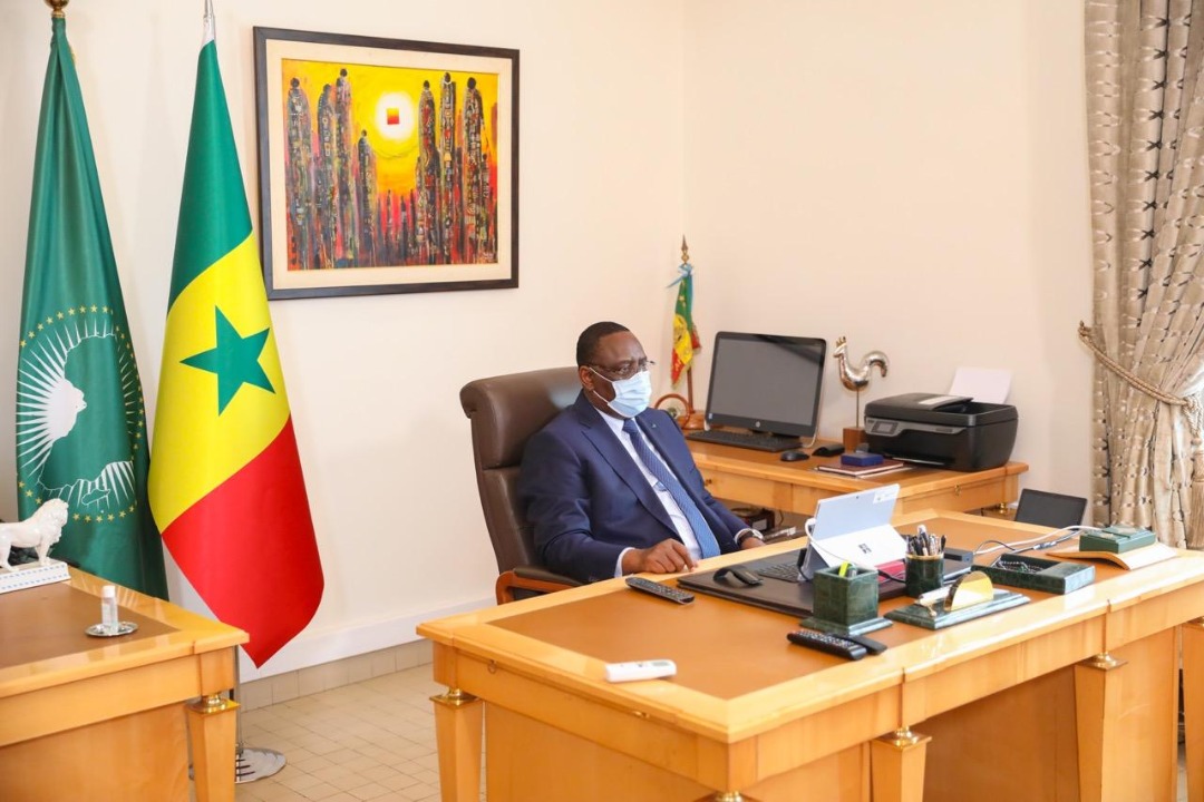 Le président Macky Sall en visioconférence Union Africaine 1