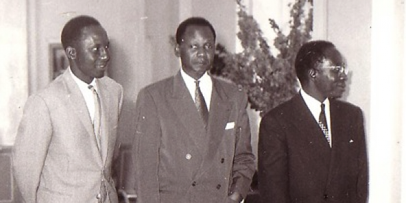 Mamadou Dia , Valdiodio Ndiaye et Leopold Sédar Senghor